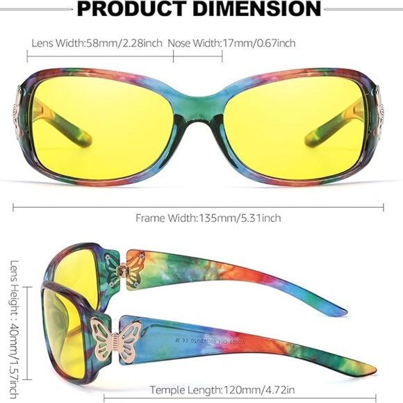 Polarized Anti Glare Yellow Night Driving Glasses main image 6